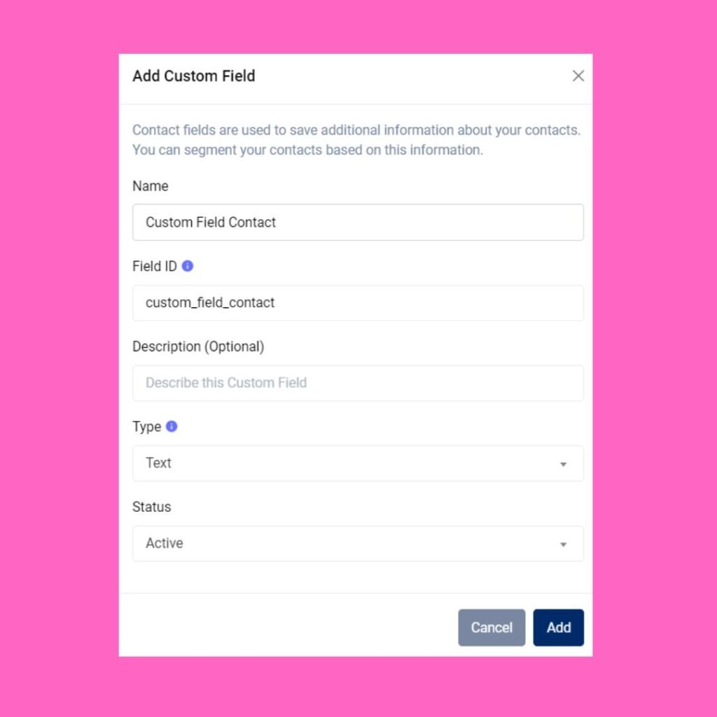 custom field contact
